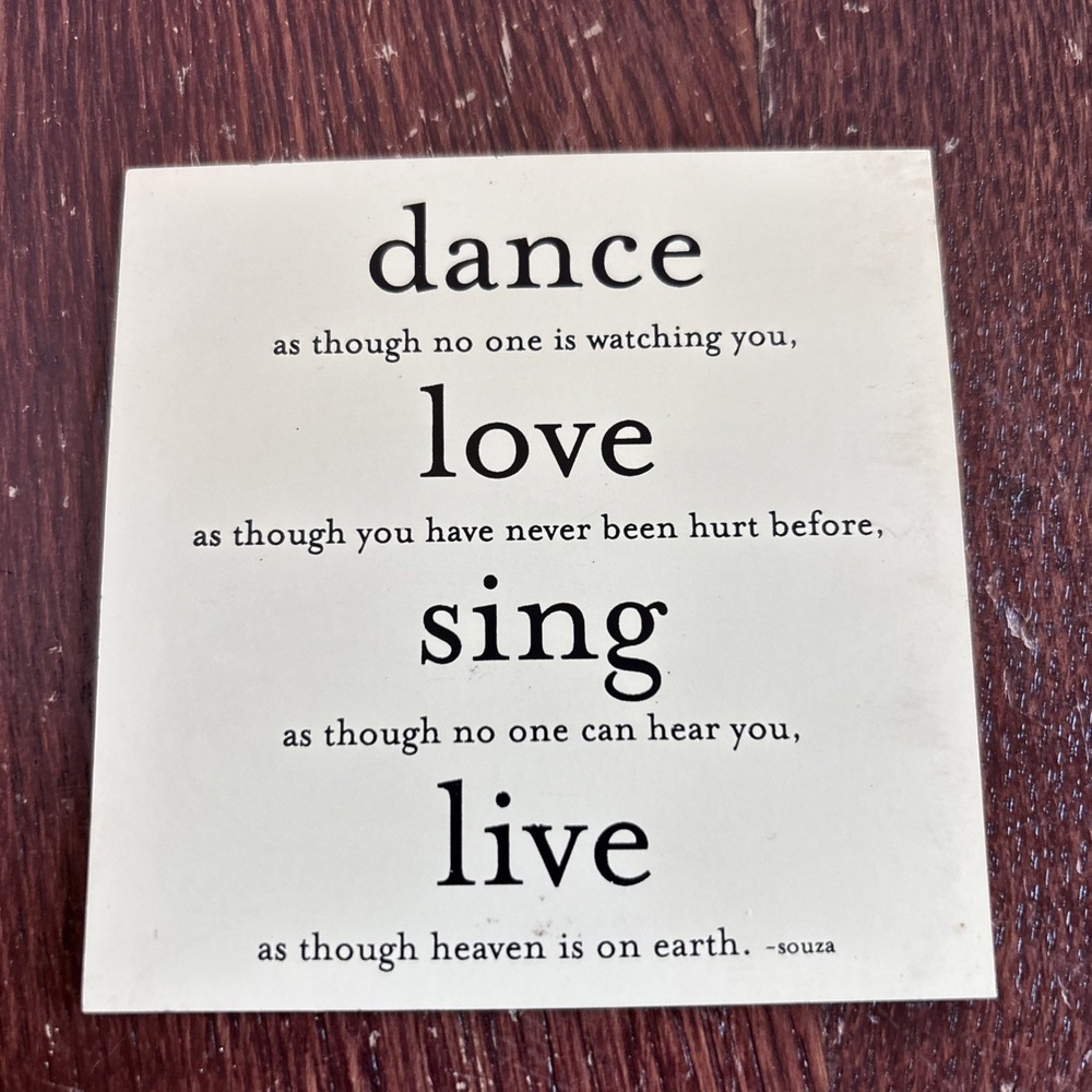 DANCE LOVE SING LIVE Quotable Magnet Light Yellow